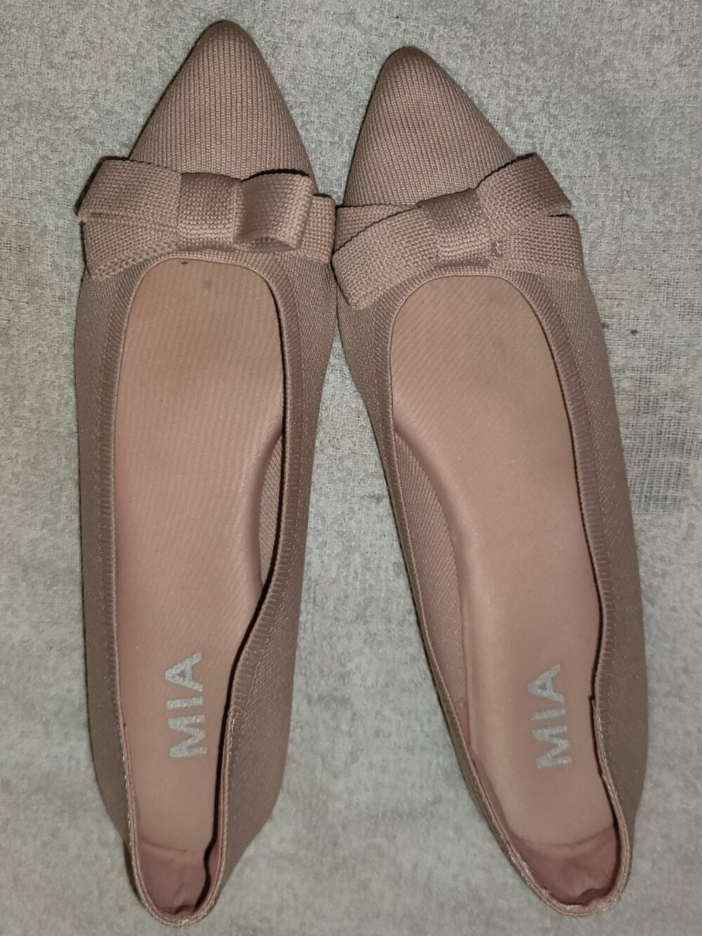 NEW MIA Corrine Pointed Toe Knit Flats – Sand Beige – Size 7.5